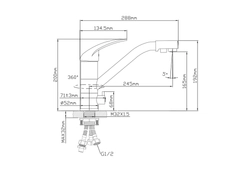 Смеситель L1008GF oasis 2216