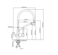 Смеситель L1014MGFB oasis 2224