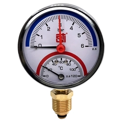 Термоманометр радиальный STI ∅80 120°C 6 bar УП (G½") т тт000018938