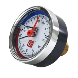 Термоманометр аксиальный STI ∅63 120°C 6 bar УП (G½") т тт000018941