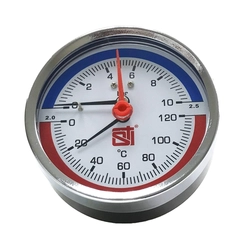 Термоманометр аксиальный STI ∅80 120°C 10 bar УП (G½") т тт000018946