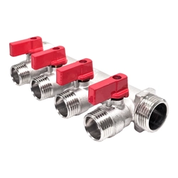 Коллектор распределительный STI ГШ 3/4" (НР 1/2"х4 вых.) т тт000019003