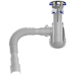 B0115 Сифон для кухни 1½"х40 с гибкой трубой 40х40-50 т тт000009750