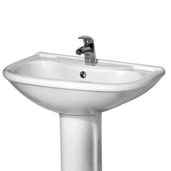Умывальник ОК Престиж 55 Стандарт белый (с переливом и пьедесталом) т тт000002400