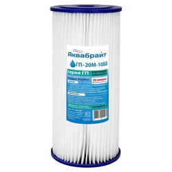 Картридж АКВАБРАЙТ ГП-20 М-10 ББ гофрированный 20 мкм, BB10" т тт000018855