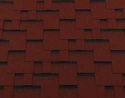 Черепица гибкая RoofShield Премиум Модерн красный с оттенением GL 610971