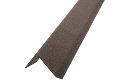 Планка ветровая Grand Line c базальтовой крошкой для мягкой кровли 60х30х90 Фартук S5 коричневая 1,25м GL 454788