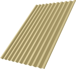 Профнастил С21R Grand Line 0,45 ПЭ RAL 1014 слоновая кость GL 24880