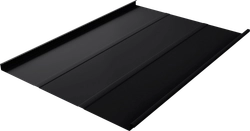 Фальц двойной стоячий Line Grand Line 0,5 Drap ТХ с пленкой на замках RAL 9005 черный GL 570230
